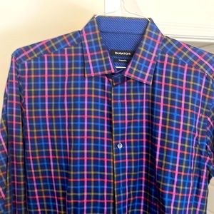 Bugatchi multi-plaid shirt